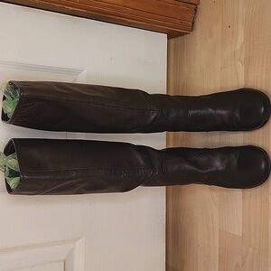 You by Crocs chocolate brown knee high boots Size 7.5